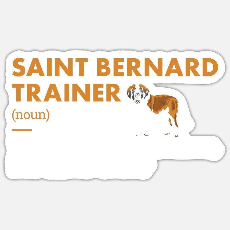 Saint Bernard Trainer Definiton - Sticker size S (10 x 10 cm) - white matte