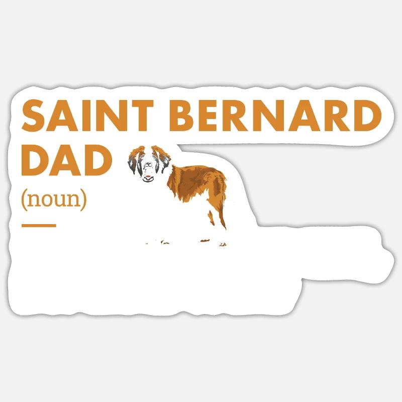 Saint Bernard Dad Definition - Sticker size S (10 x 10 cm) - white matte