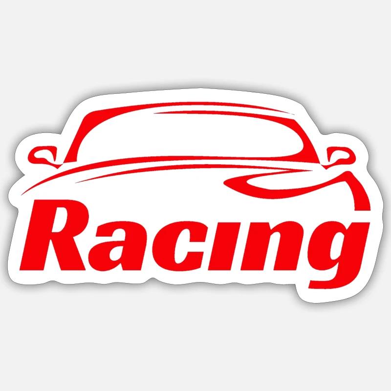 Resing auto ❤️ - Sticker formato S (10 x 10 cm) - bianco opaco