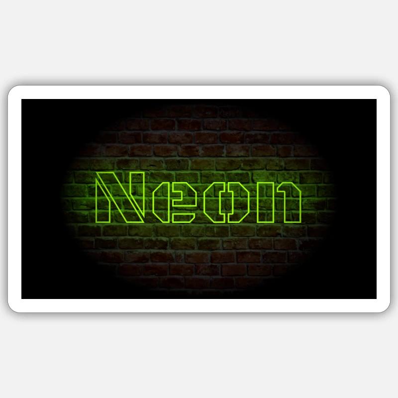 Neon Bricks Sticker size S (10 x 10 cm)