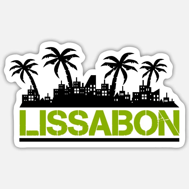 Lisbon - Sticker size S (10 x 10 cm) - white matte