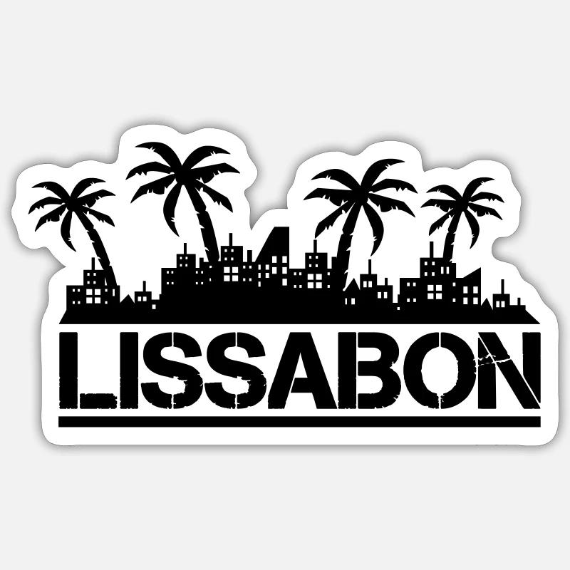 Lisbon - Sticker size S (10 x 10 cm) - white matte