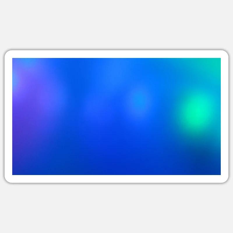 Blue Lights 73 - Sticker Größe S (10 x 10 cm) - Mattweiß