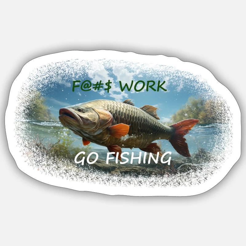 F@#$ Travail - Sticker taille S (10 x 10 cm) - blanc mat