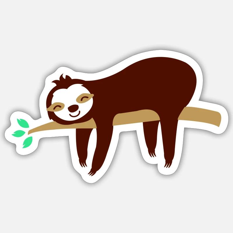 sloth - Sticker size S (10 x 10 cm) - white matte