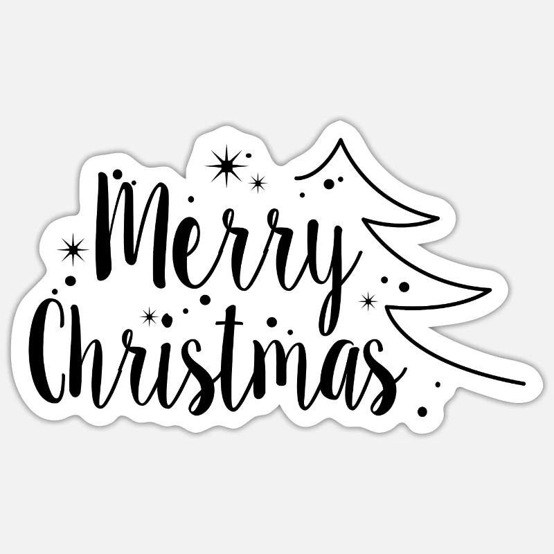 Joyeux Noël - Sticker taille S (10 x 10 cm) - blanc mat