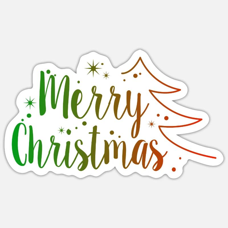 Joyeux Noël - Sticker taille S (10 x 10 cm) - blanc mat