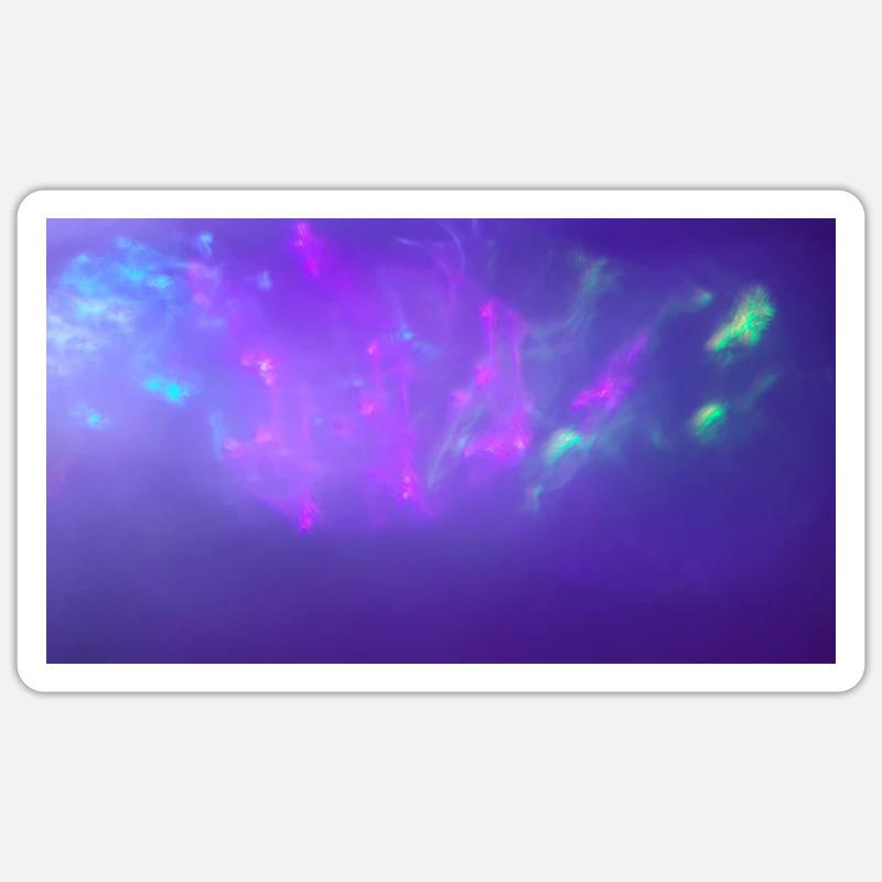 Espace néon - Sticker taille S (10 x 10 cm) - blanc mat