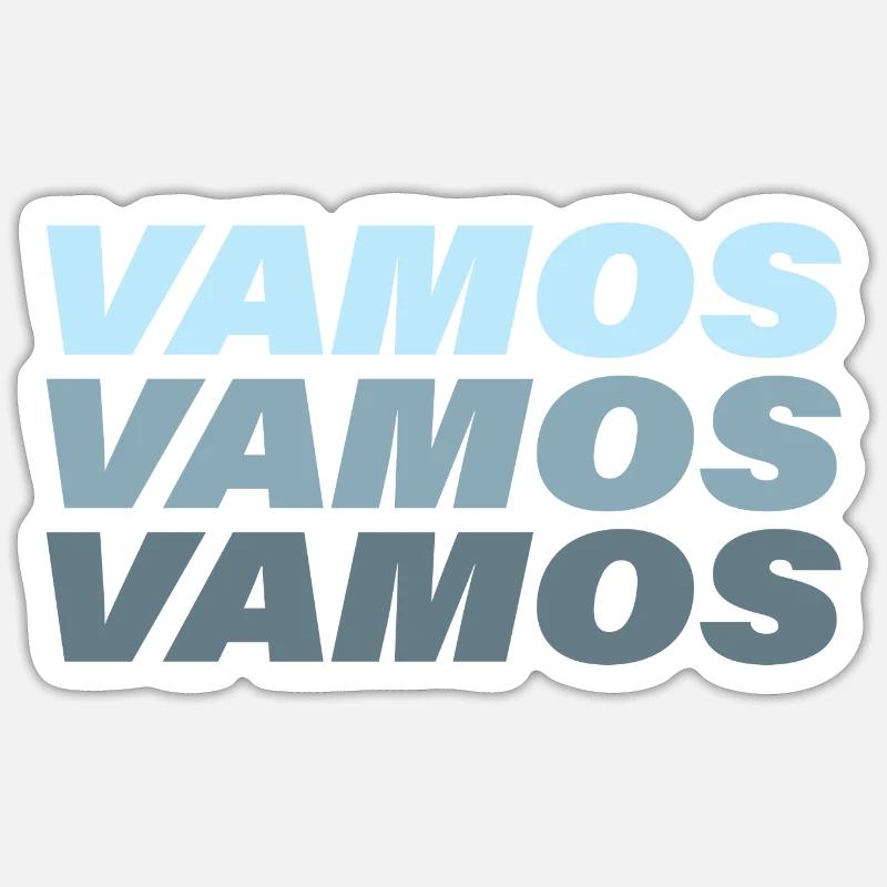 Vamos - Sticker taille S (10 x 10 cm) - blanc mat
