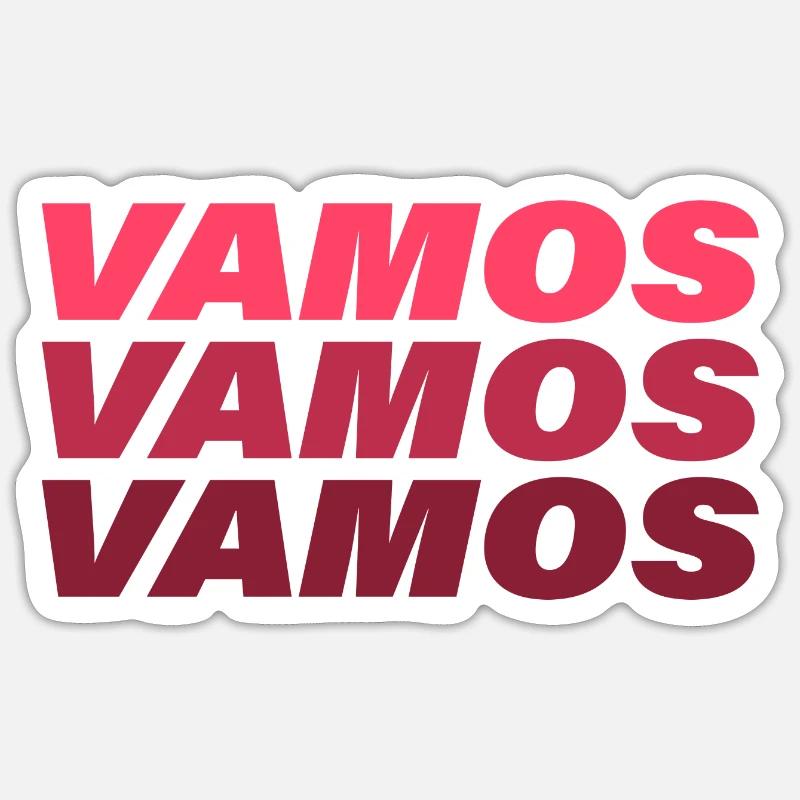 Vamos - Sticker size S (10 x 10 cm) - white matte