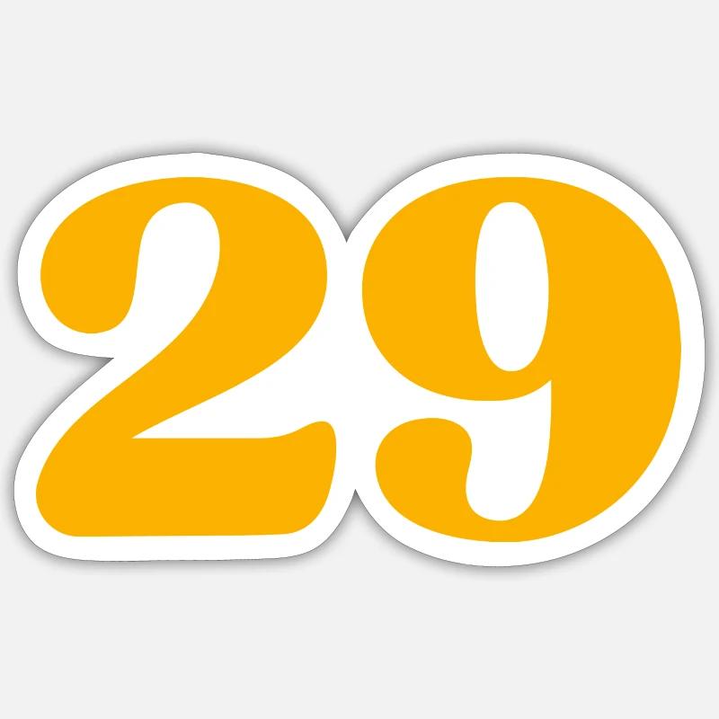 29 - Sticker Größe S (10 x 10 cm) - Mattweiß