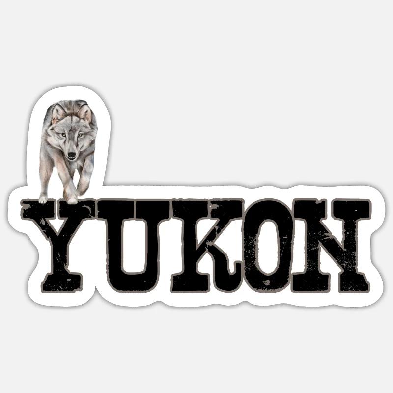 Yukon - Sticker taille S (10 x 10 cm) - blanc mat