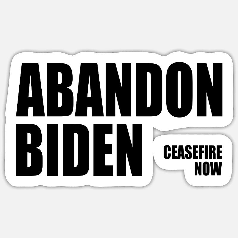 Abandon biden - Sticker size S (10 x 10 cm) - white matte