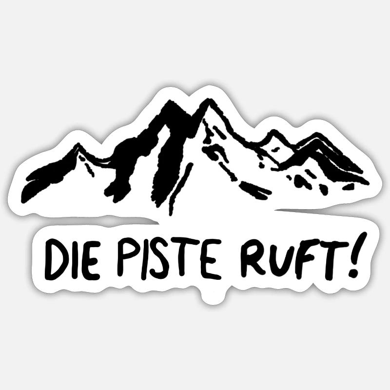Die Piste Ruft Sticker Größe S (10 x 10 cm)