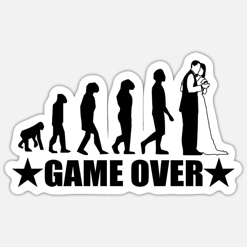 Junggesellenabschied - Sticker Größe S (10 x 10 cm) - Mattweiß