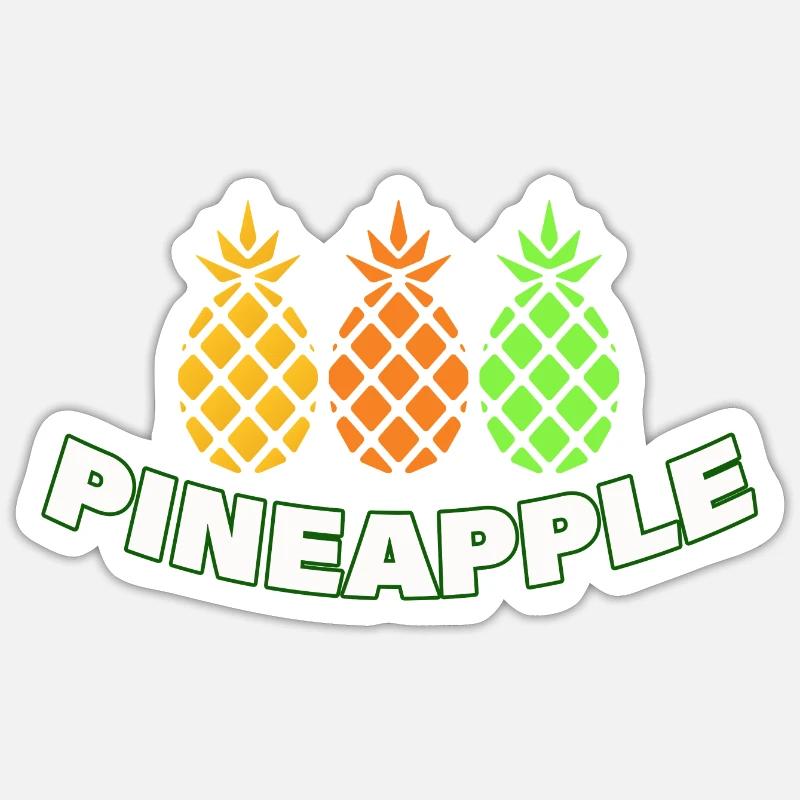 PINEAPPLE - Sticker size S (10 x 10 cm) - white matte