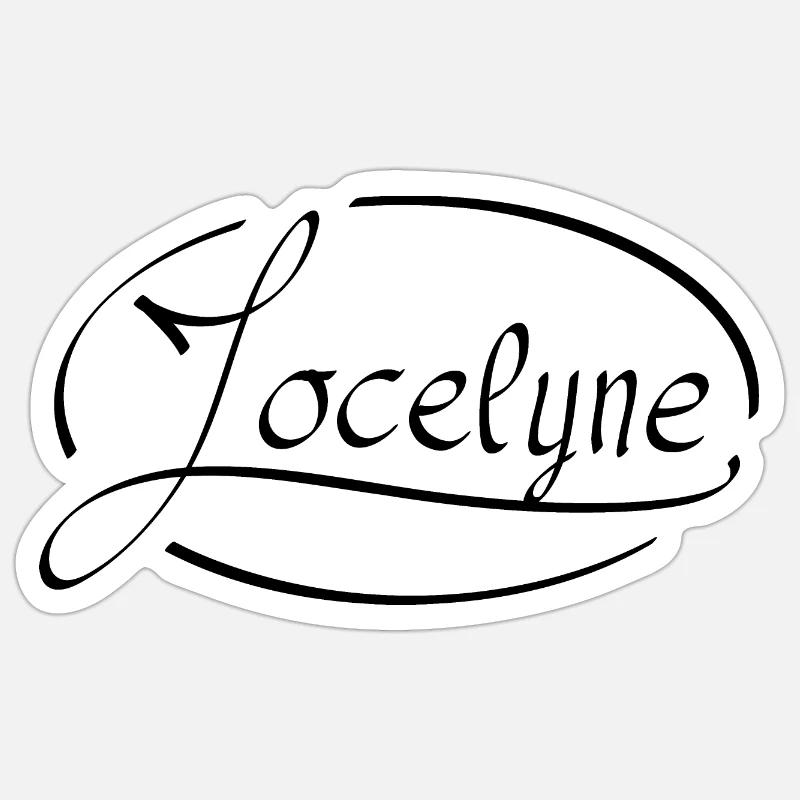 Jocelyne - Sticker taille S (10 x 10 cm) - blanc mat