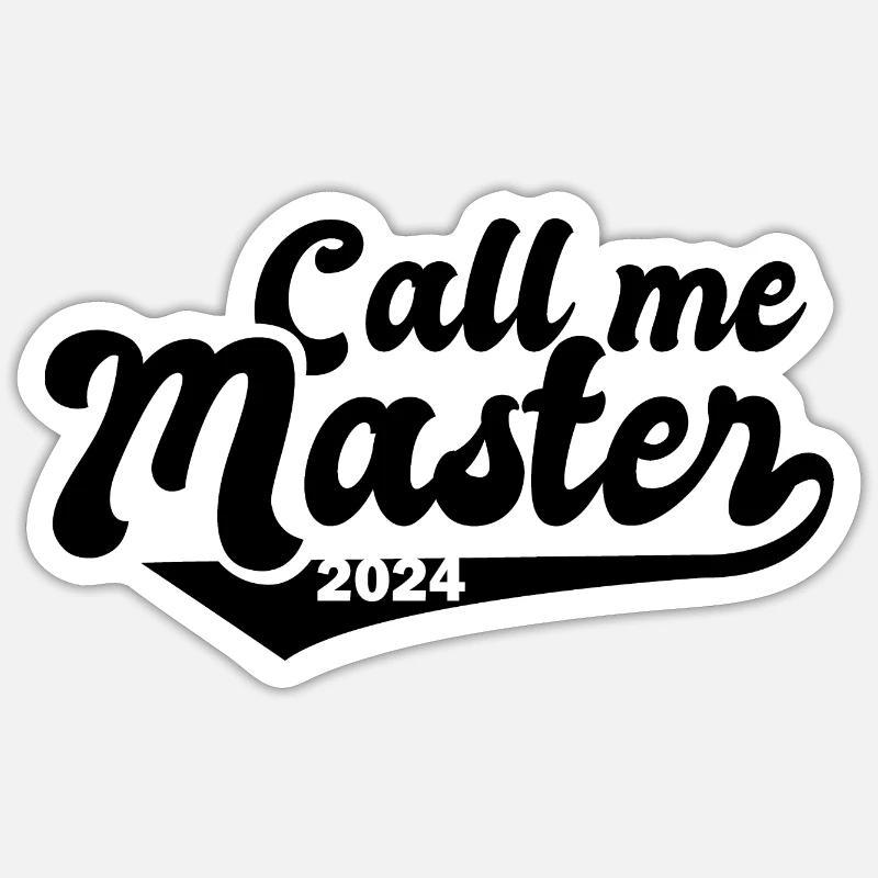 Master 2024 Masterabschluss Sponsion Absolvent Sticker Größe S (10 x 10 cm)