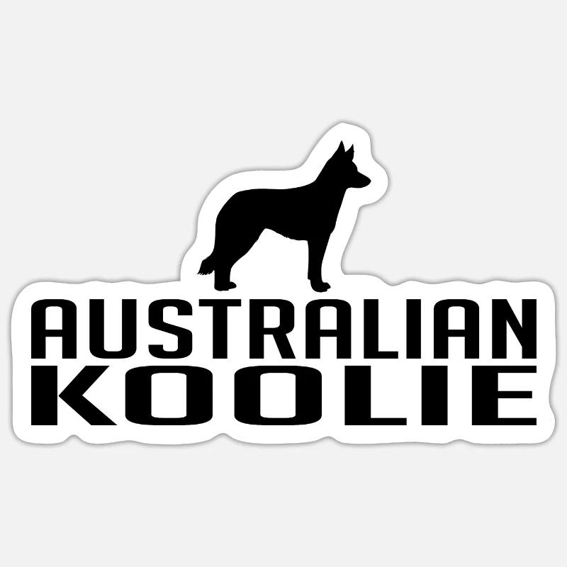 Australian Koolie Hunderasse Hunde Wilsigns Sticker Größe S (10 x 10 cm)