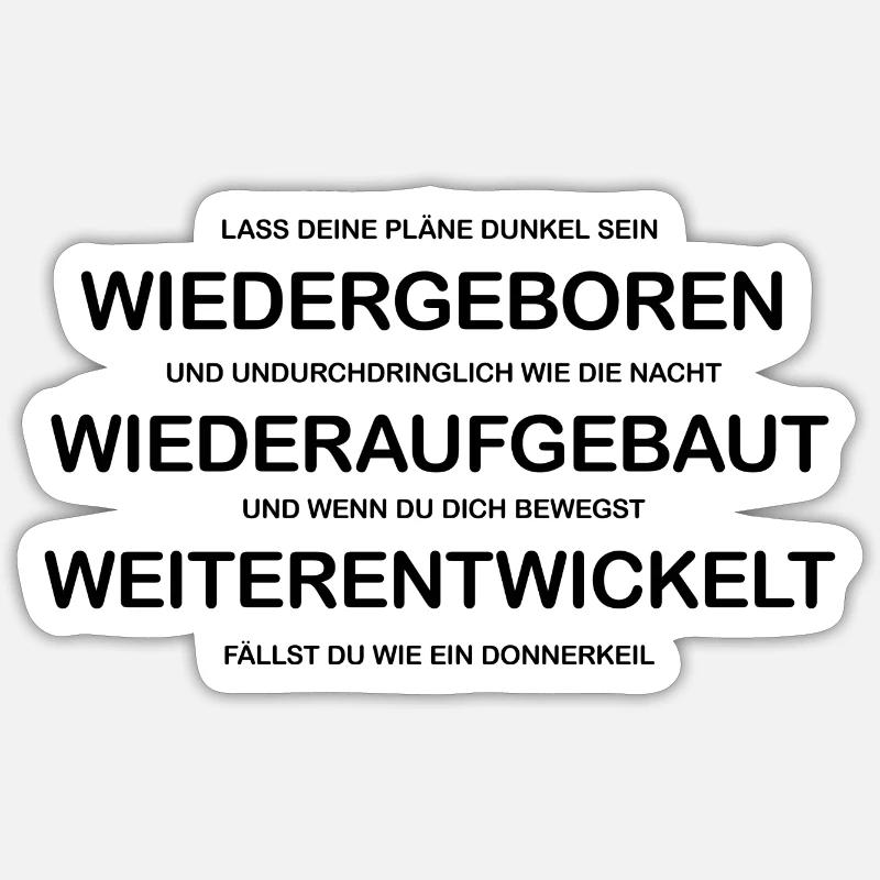 Pläne - Sticker Größe S (10 x 10 cm) - Mattweiß