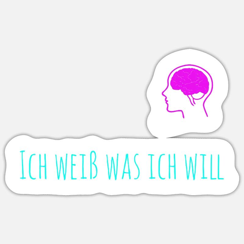 spruch - Sticker Größe S (10 x 10 cm) - Mattweiß