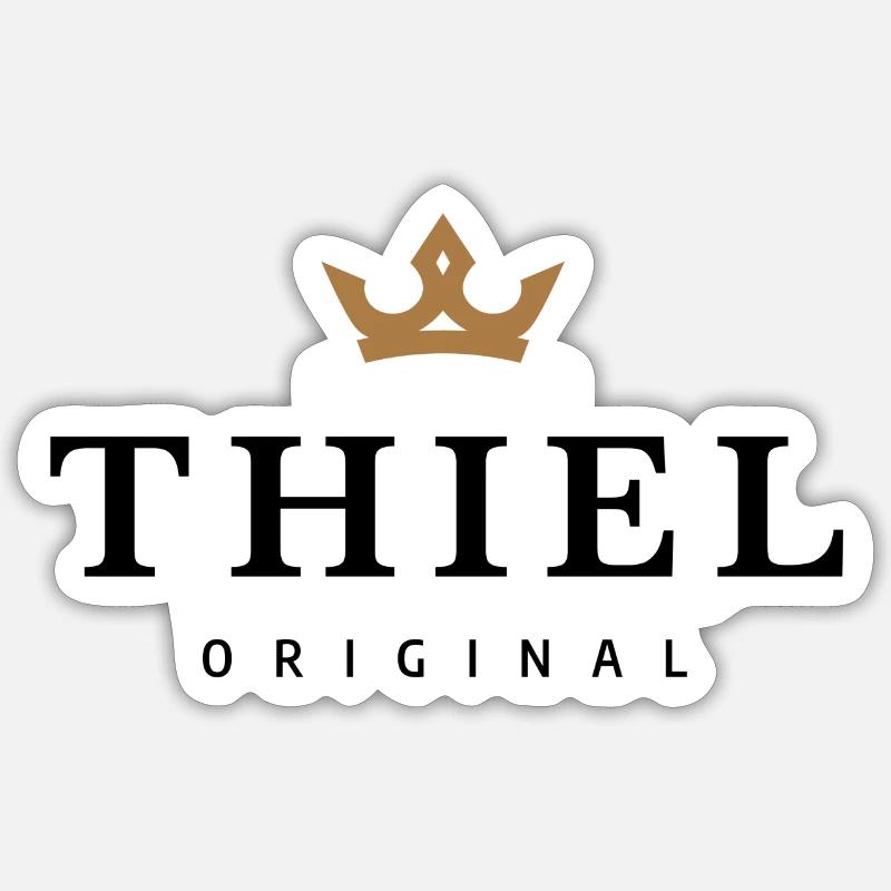 Thiel - Sticker taille S (10 x 10 cm) - blanc mat