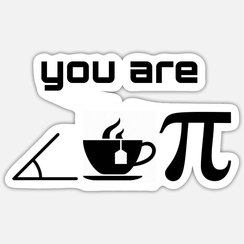 Math joke funny cute - Sticker size S (10 x 10 cm) - white matte