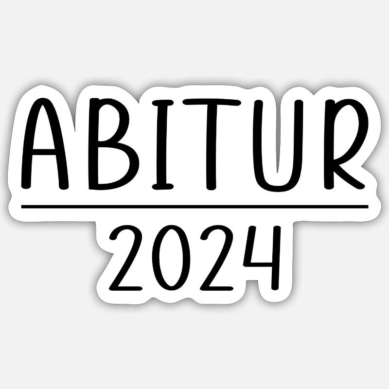 Abitur 2024 Abschluss Geschenk - Sticker Größe S (10 x 10 cm) - Mattweiß
