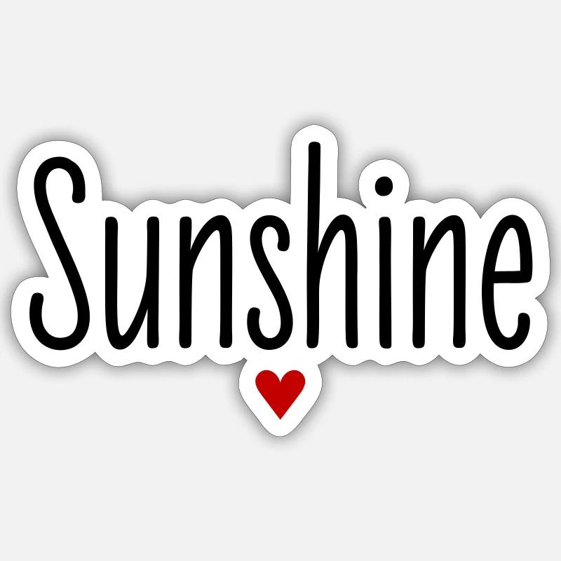 Saint-Valentin anniversaire relation nom d’animal de compagnie soleil Sticker taille S (10 x 10 cm)