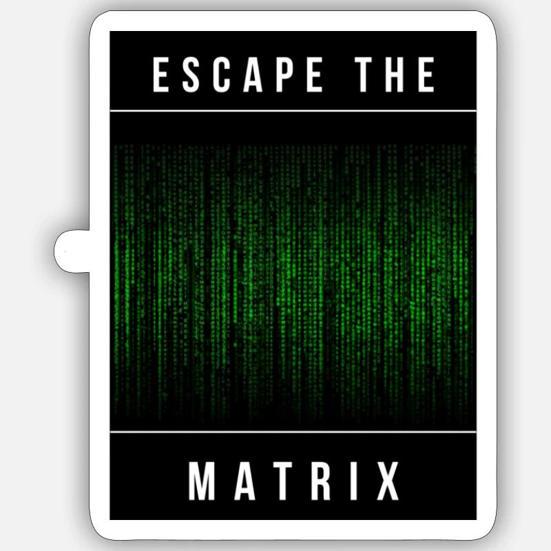 Matrice d’évasion - Sticker taille S (10 x 10 cm) - blanc mat