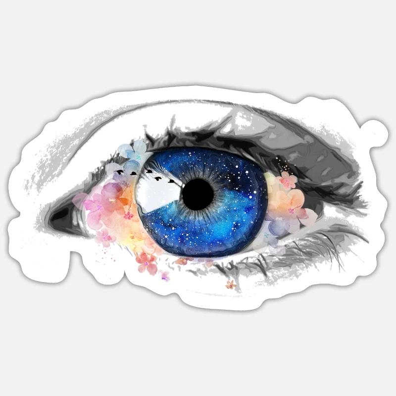 eye œil 2024 Beautiful Sticker taille S (10 x 10 cm)
