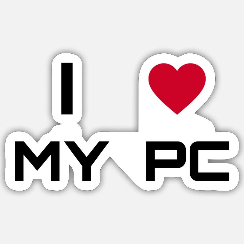 J’adore mon PC Sticker taille S (10 x 10 cm)