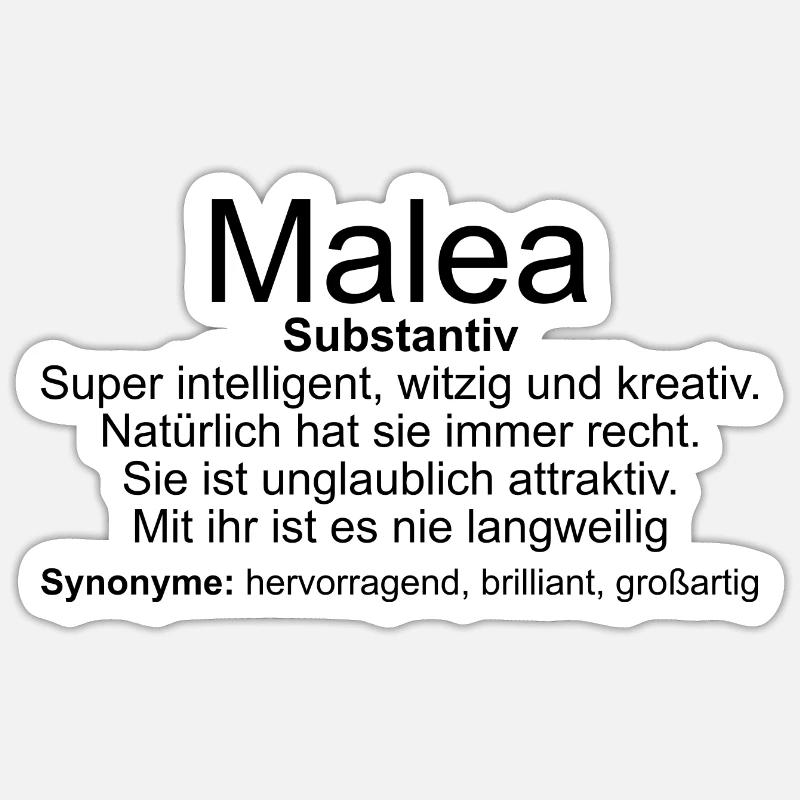 Name Definition Marlene - Sticker Größe S (10 x 10 cm) - Mattweiß