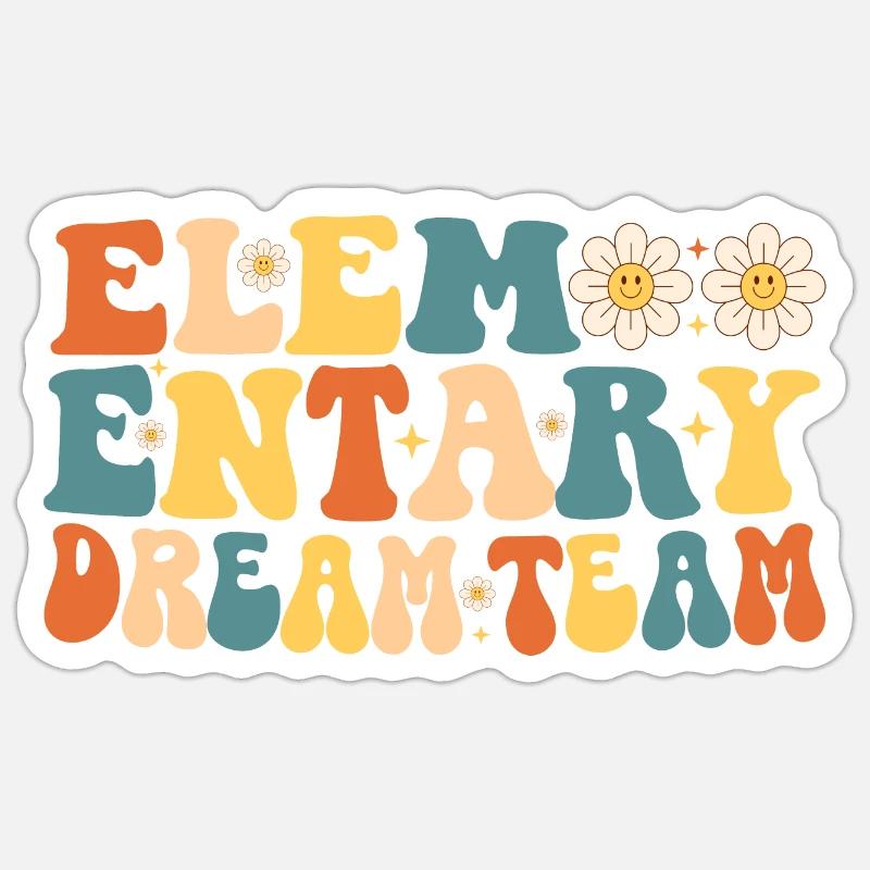 Elementares Dreamteam - Sticker Größe S (10 x 10 cm) - Mattweiß