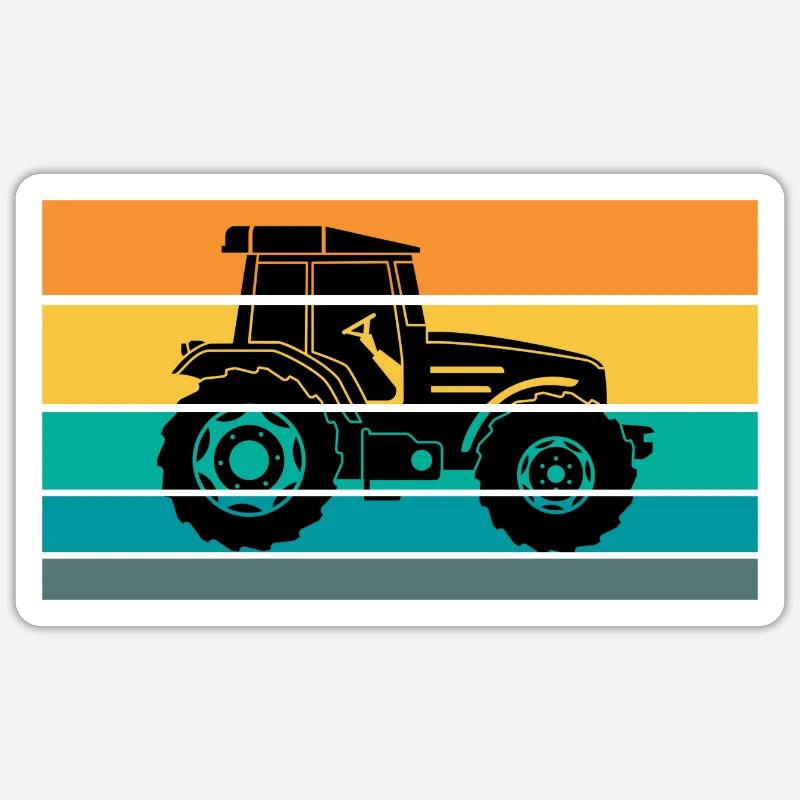 Tractor - Sticker size S (10 x 10 cm) - white matte