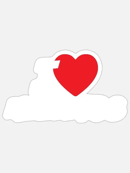 Ich liebe Meetings - Sticker Größe S (10 x 10 cm) - Mattweiß