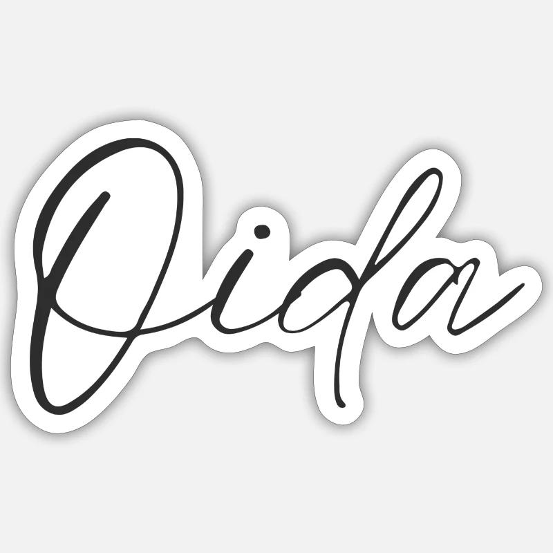 Oida - Sticker Größe S (10 x 10 cm) - Mattweiß