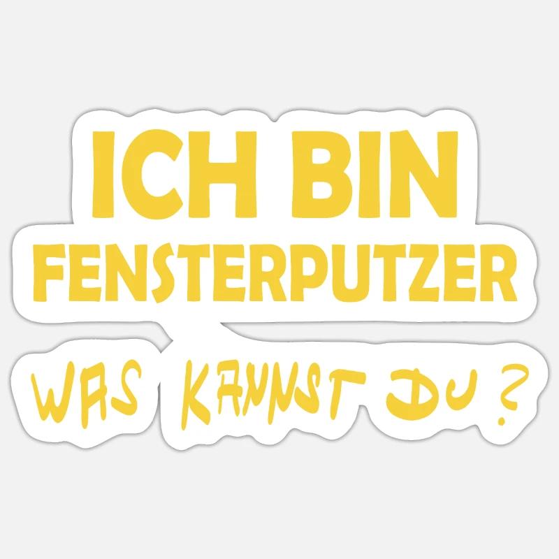 Occupation Window Cleaner - Sticker size S (10 x 10 cm) - white matte
