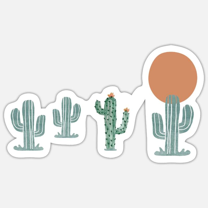 Boho-Kaktus Sticker Größe S (10 x 10 cm)