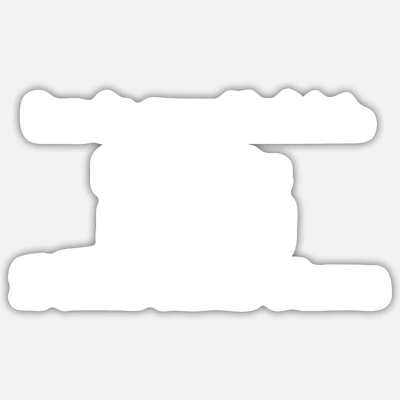 Leck mich weiß - Sticker Größe S (10 x 10 cm) - Mattweiß