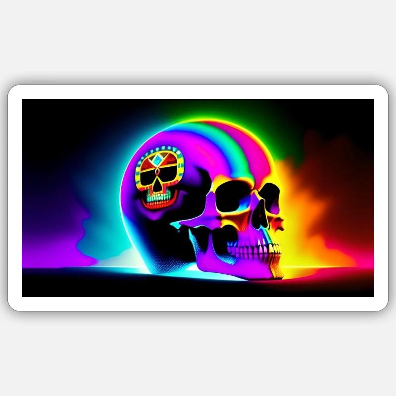 Psy Skull Sticker size S (10 x 10 cm)