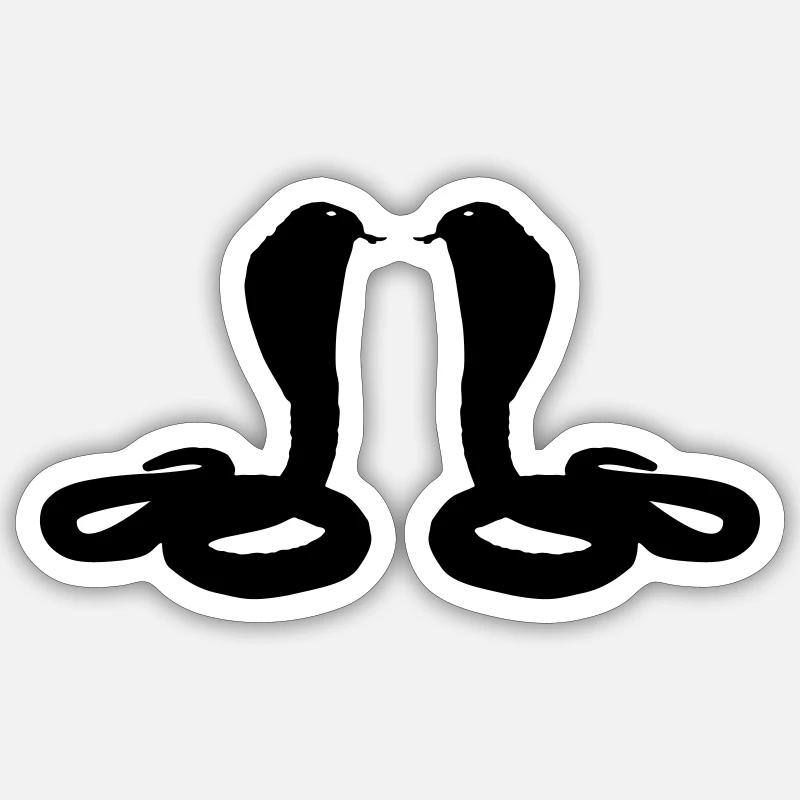 Snakes - Sticker size S (10 x 10 cm) - white matte