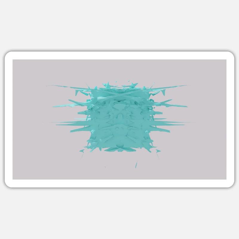 Shard Cube - Sticker size S (10 x 10 cm) - white matte