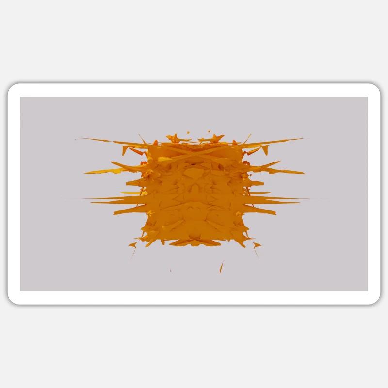 Splitter- Würfel - Sticker Größe S (10 x 10 cm) - Mattweiß