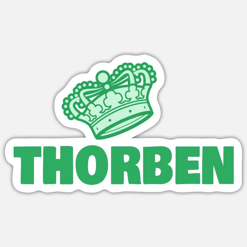 Thorben - Sticker taille S (10 x 10 cm) - blanc mat
