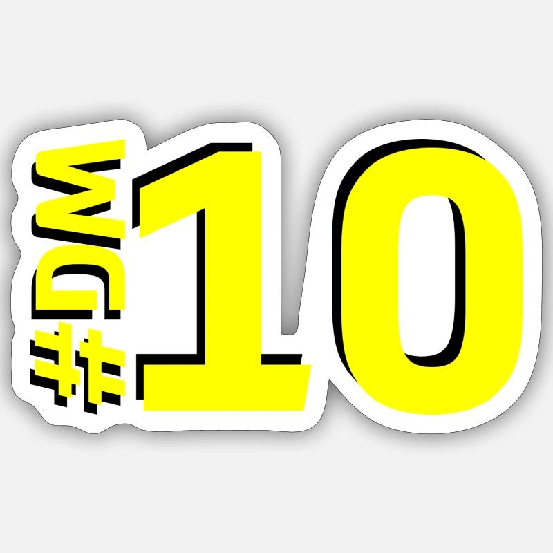 DM10-KARTON - Sticker Größe S (10 x 10 cm) - Mattweiß