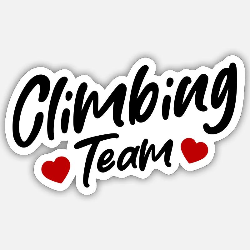 Climbing Team - Sticker size S (10 x 10 cm) - white matte