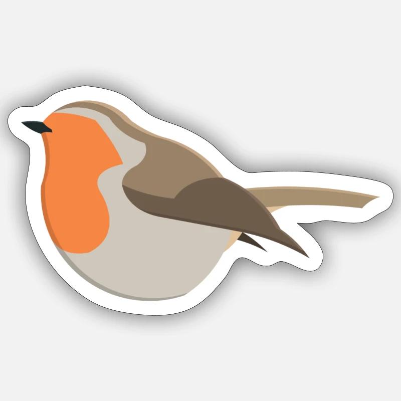 Robin - Sticker size S (10 x 10 cm) - white matte