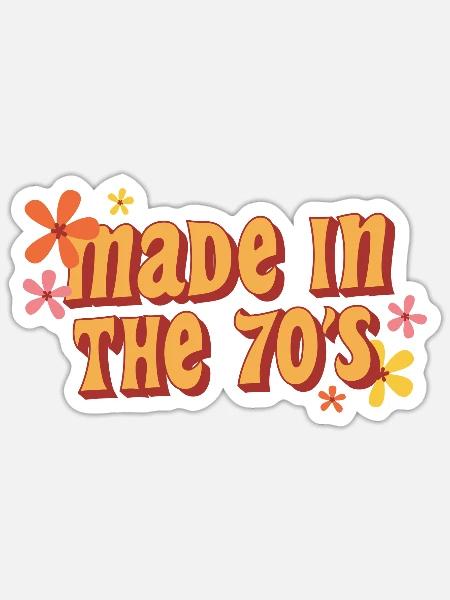 made in the 70s - Sticker Größe S (10 x 10 cm) - Mattweiß