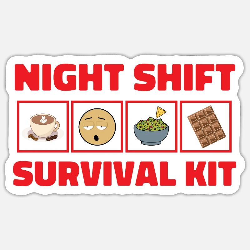 Nachtschicht Krankenschwester Sticker Größe S (10 x 10 cm)